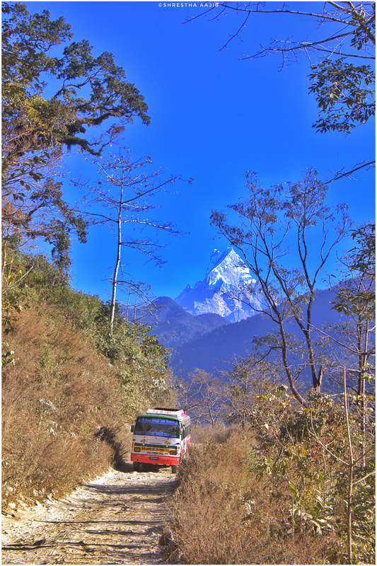 on the way to Annapurna Base Camp